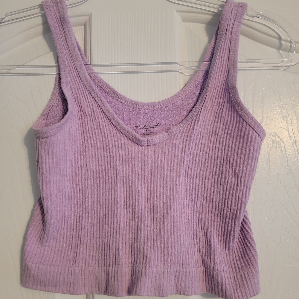 Out From Under Lavender Ribbed Tank